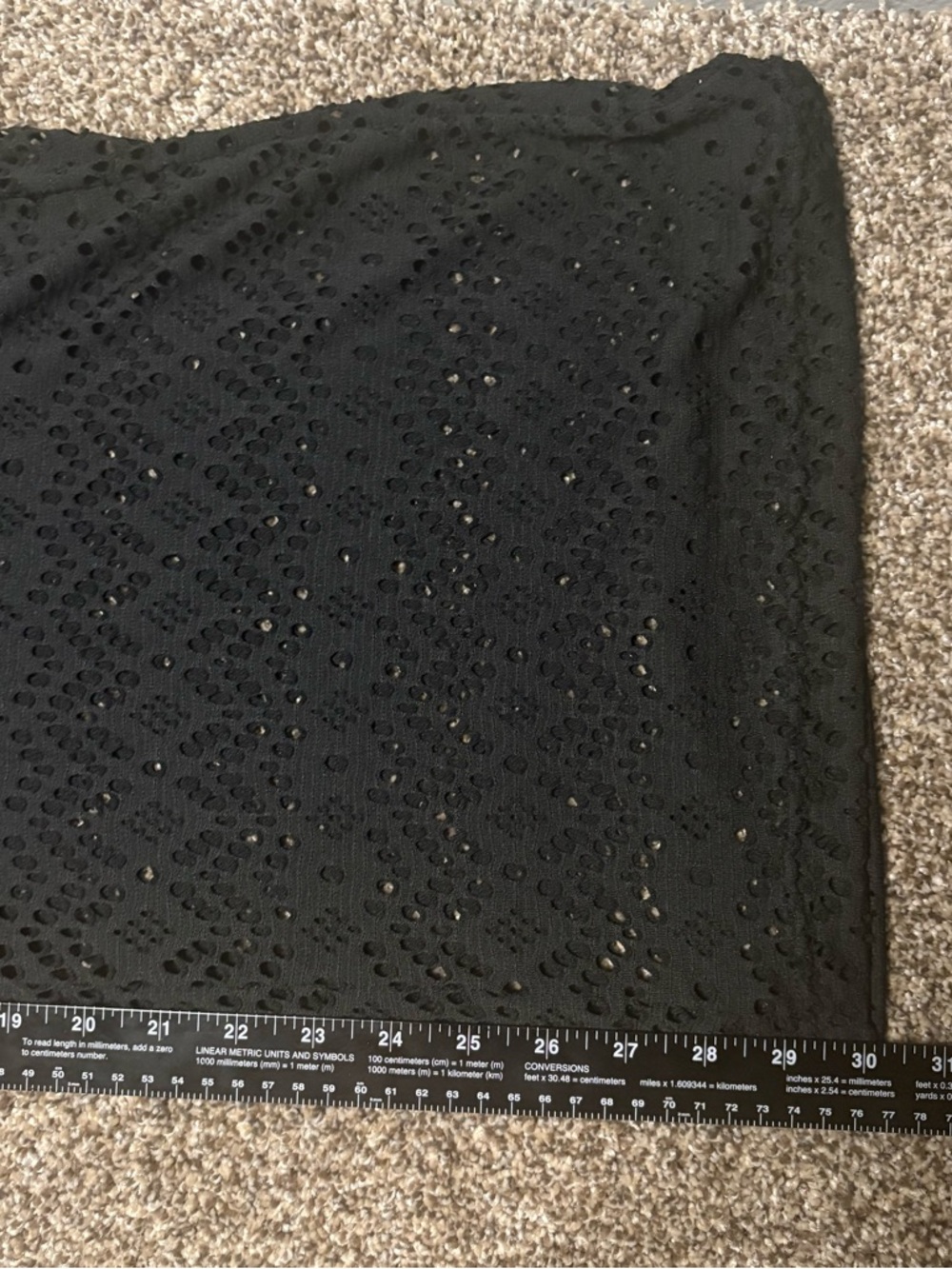 Black Wide-Leg Crochet Pants - Picture 9 of 13